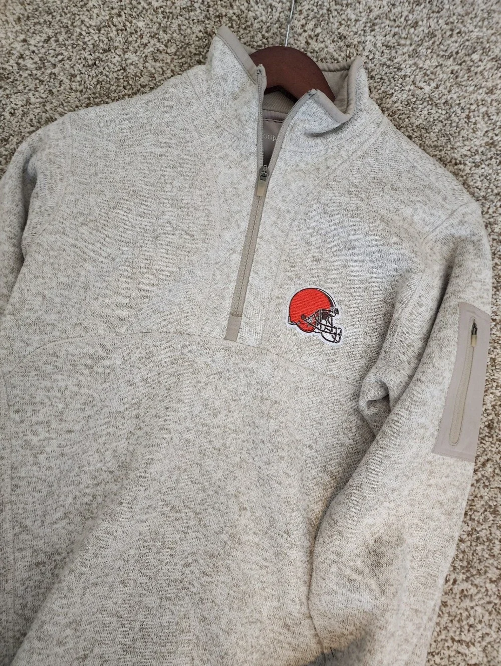 NFL Antigua 🙌Cleveland Browns Fortune 1/4 Zip Pullover M Streetwear Sports Y2K